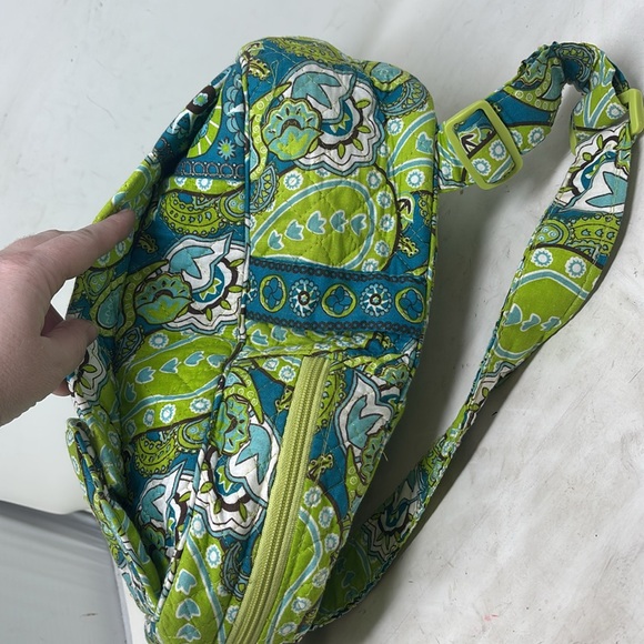 Vera Bradley backpack teal paisley retired print main image 9